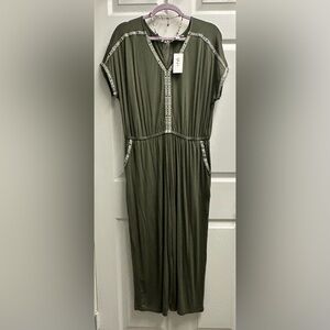 Elegant Olive Green Maxi Dress